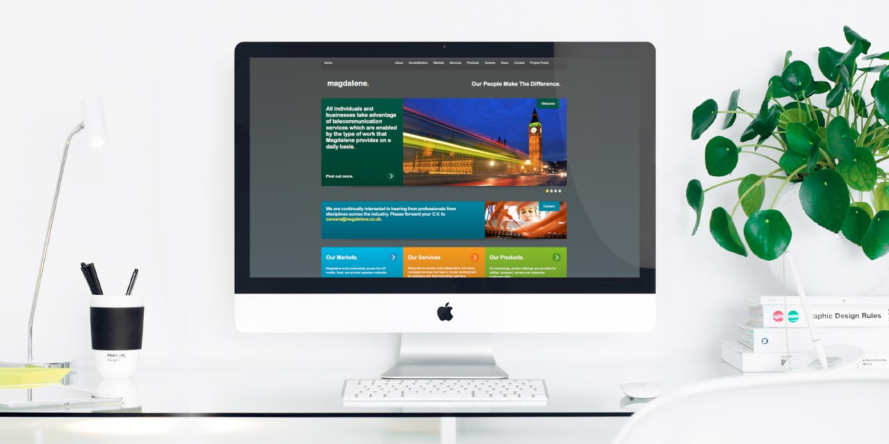 Homepage Design for Magdalene Website Design by 2idesign Graphic Design Agency Cambridge