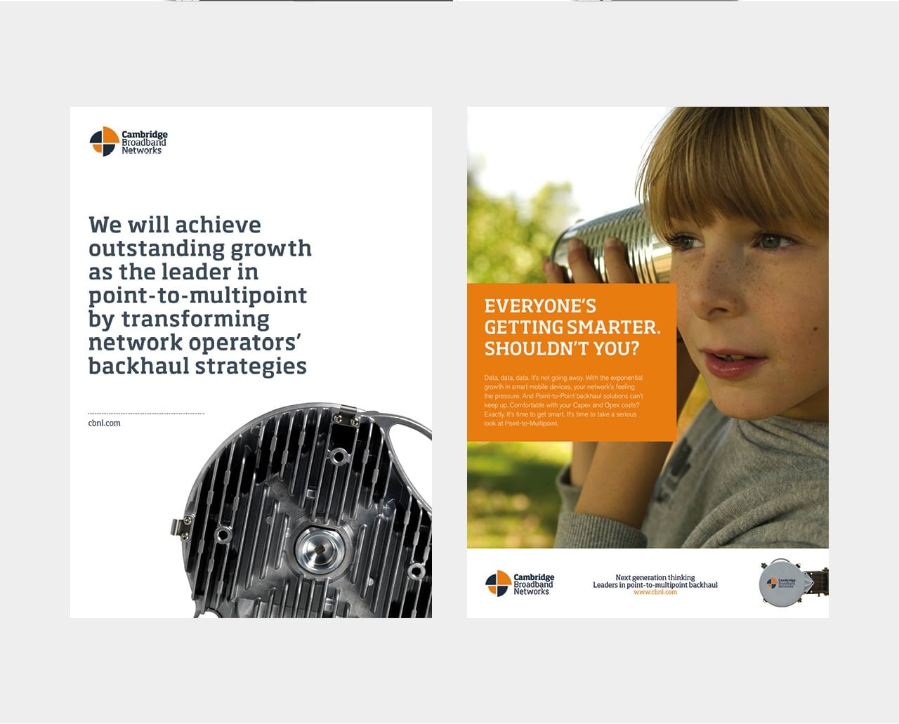 Advert Design for Cambridge Broadband Networks Branding by 2idesign Graphic Design Agency Cambridge
